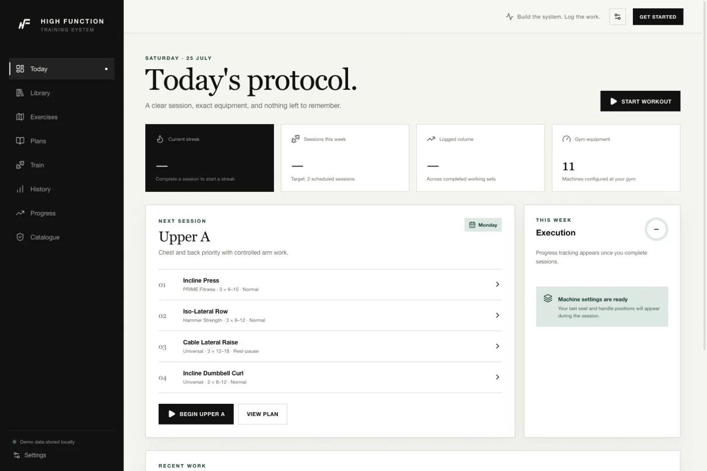 The July 2026 High Function Train dashboard, with a serif headline and small secondary text
